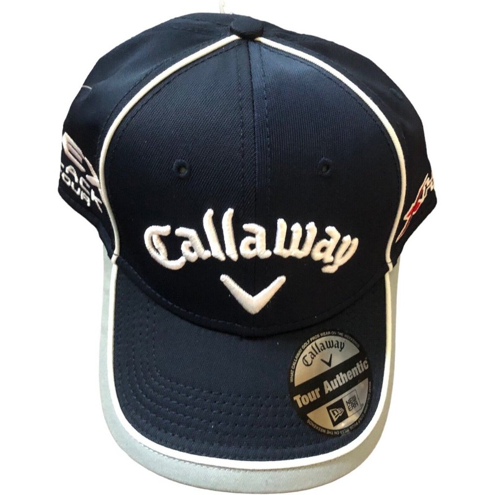 Callaway Odyssey Golf Navy Blue w/Gray Trim Hat Cap Hex Black Tour Razr NWT